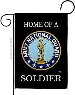 Home of National Guard Soldier Garden Flag - Armed Forces ANG United State American Military Veteran Retire Official - House Decoration Banner Small Yard Gift Double-Sided Made In USA 13 X 18.5