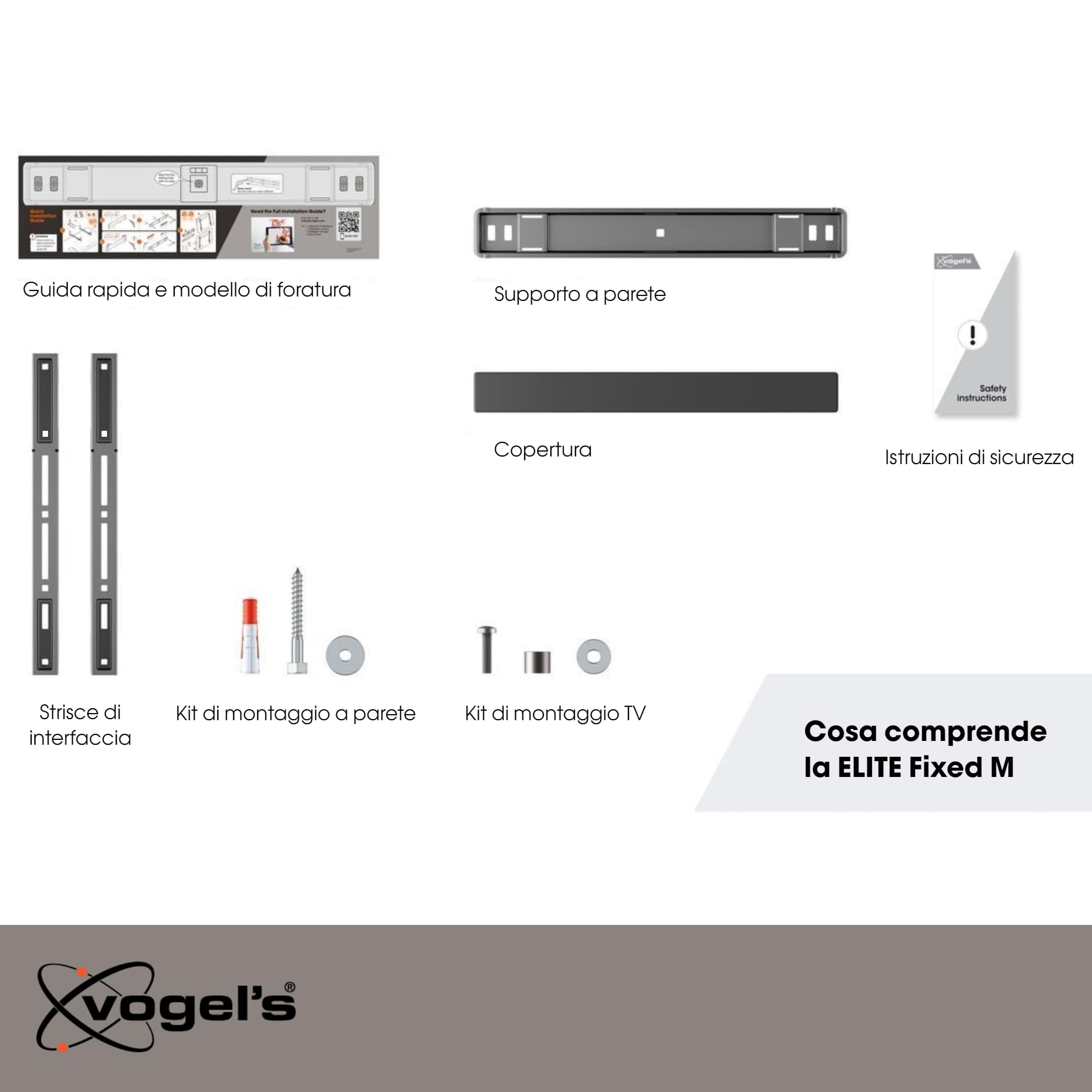 Vogel's Elite 5405 Supporto TV fisso per TV 32-77", 75 kg, VESA 400x400