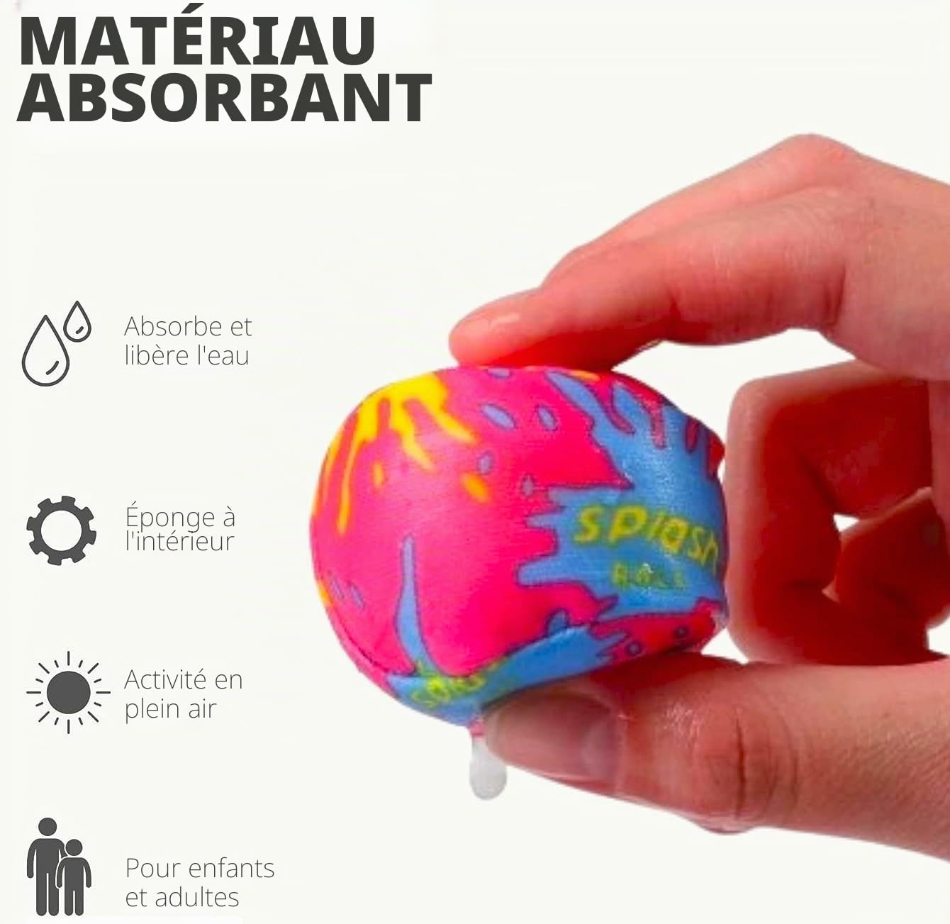 Lot De 36 Balles à Eau Réutilisables – Bombes à Eau En Coton Doux – Sans Remplissage Ni Nouage – Jeu D'Été Pour Enfants