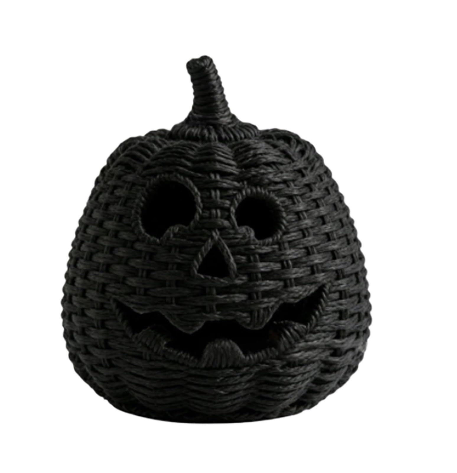 Wicker Pumpkin Lantern 1pcs Spooky Handmade Wicker Pumpkin Lantern