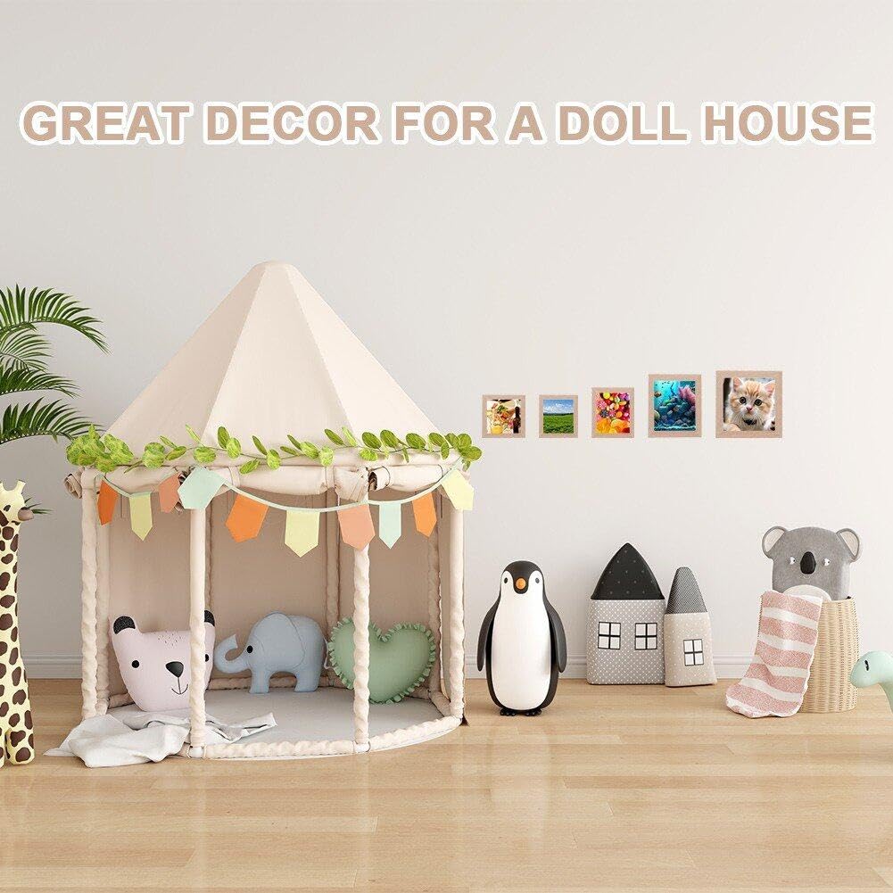 GORGECRAFT 8 Pièce 2 Styles Cadre Photo Miniature En Bois Décoration De