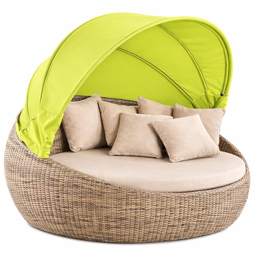 Toile de toit lit de jour rond 214 cm pour réparer une bâche de baldaquin de terrasse déchirée