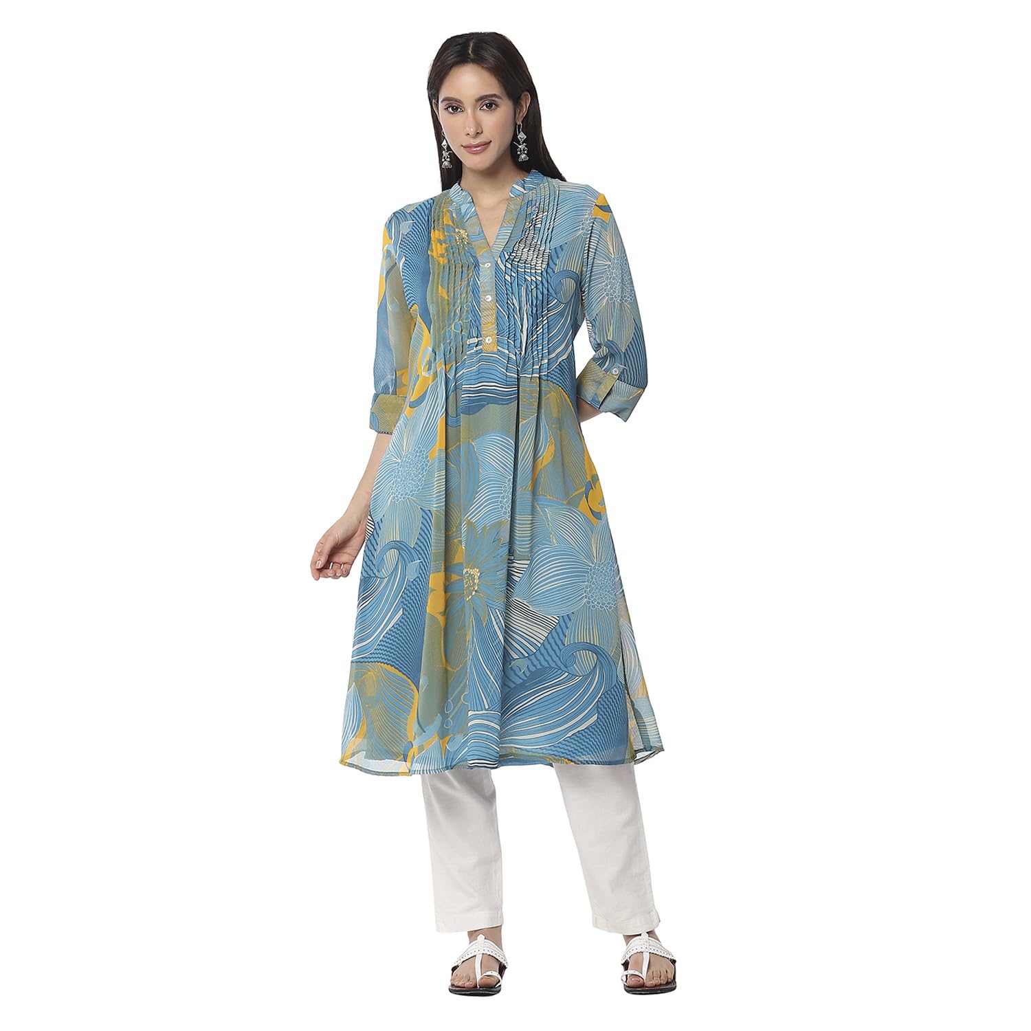 BIBA Women Polyester A Line Printed Kurta - Review, Price and Buying Guide