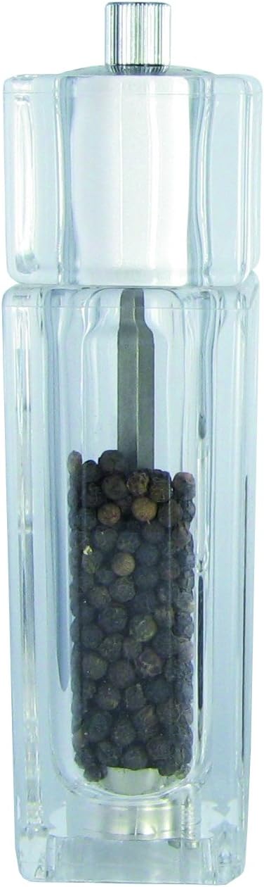 Marlux 6-1/4-Inch Combination Pepper Mill and Salt Shaker, Clear Acrylic