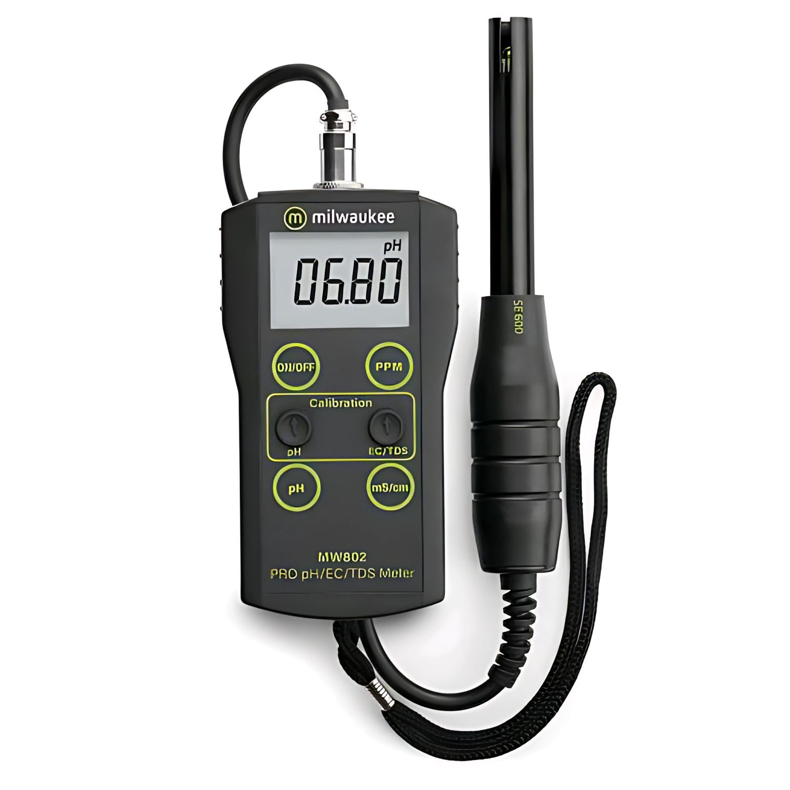 Weedness Milwaukee Combigerät MW802 pH & Ec-Messgerät - Garten Pflanzen Wert Pooltester Teststreifen für Pool pH-Meter Messen Wassertester Digital Aquarium Grow Anbau Indoor