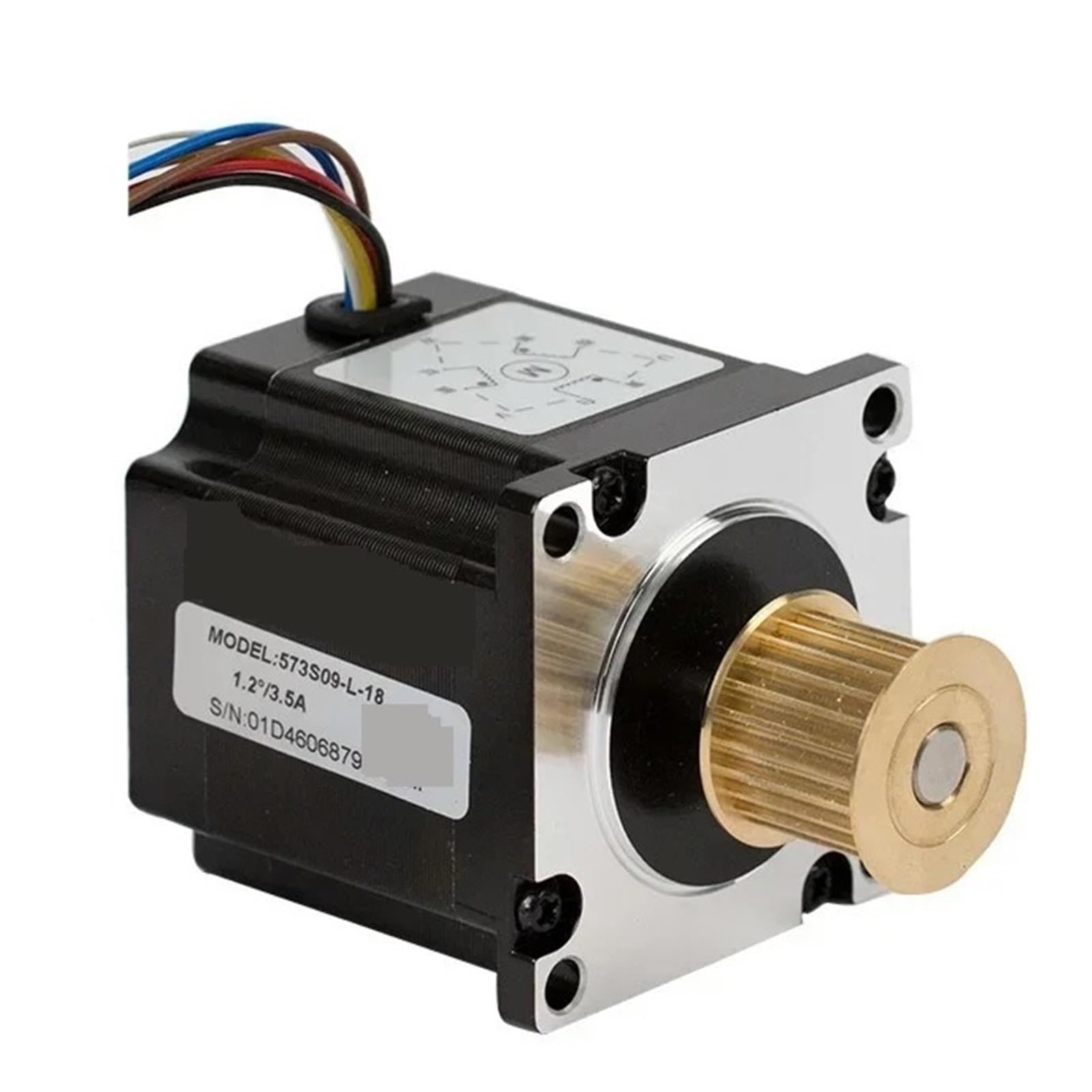 Motore passo-passo motore passo-passo driver Motore passo-passo trifase 573S09-L-18 per NEMA 23 3,5 A lunghezza 50 mm albero 6,35 mm