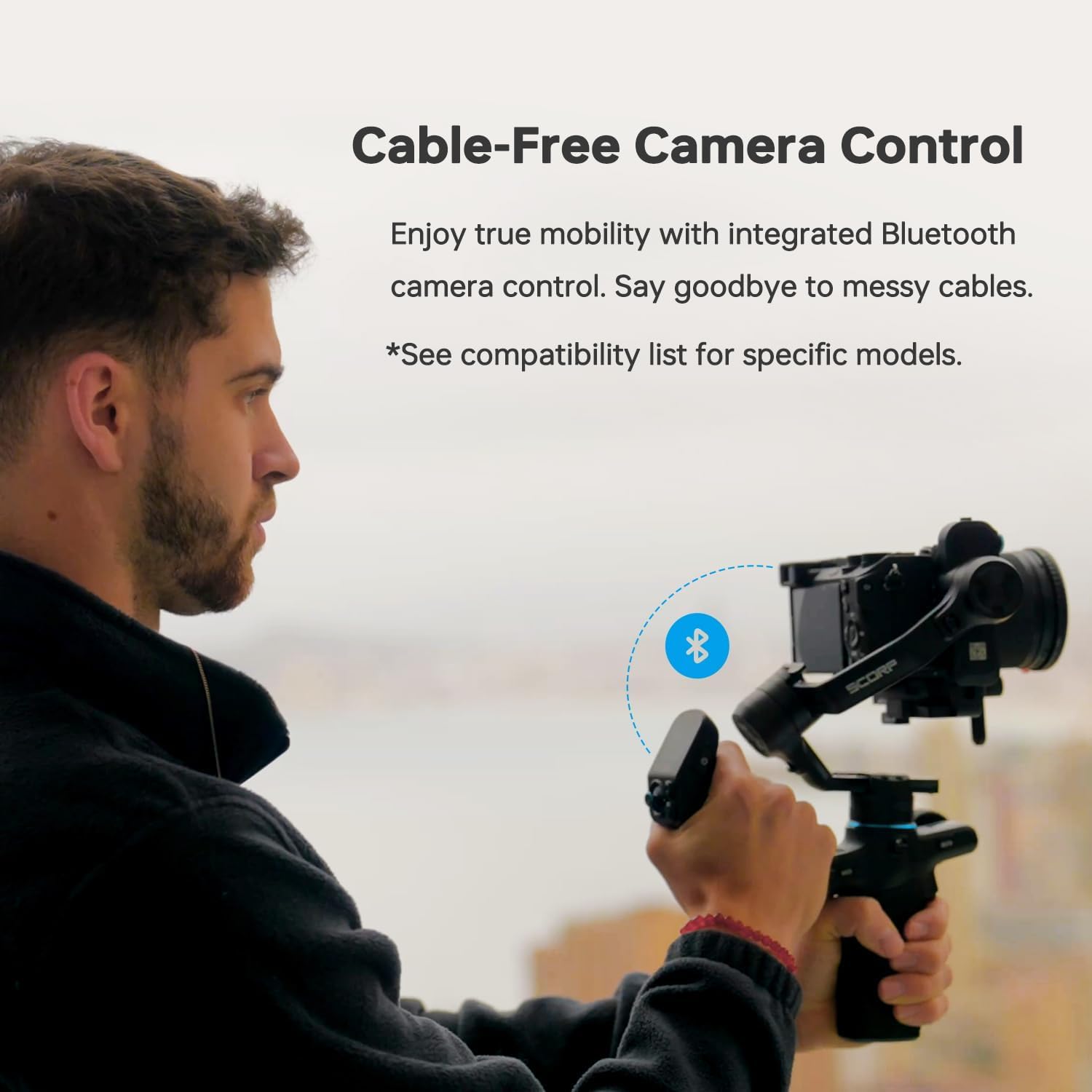 FeiyuTech SCORP Mini 3 [Kit] Gimbal Stabilizer for Mirrorless Cameras&Smartphone, 4.41lbs Payload, Built-in AI Tracking, Quick Vertical Shooting, for Sony/Canon/Nikon/Fujifilm/DJI Action/Gopro/iPhone