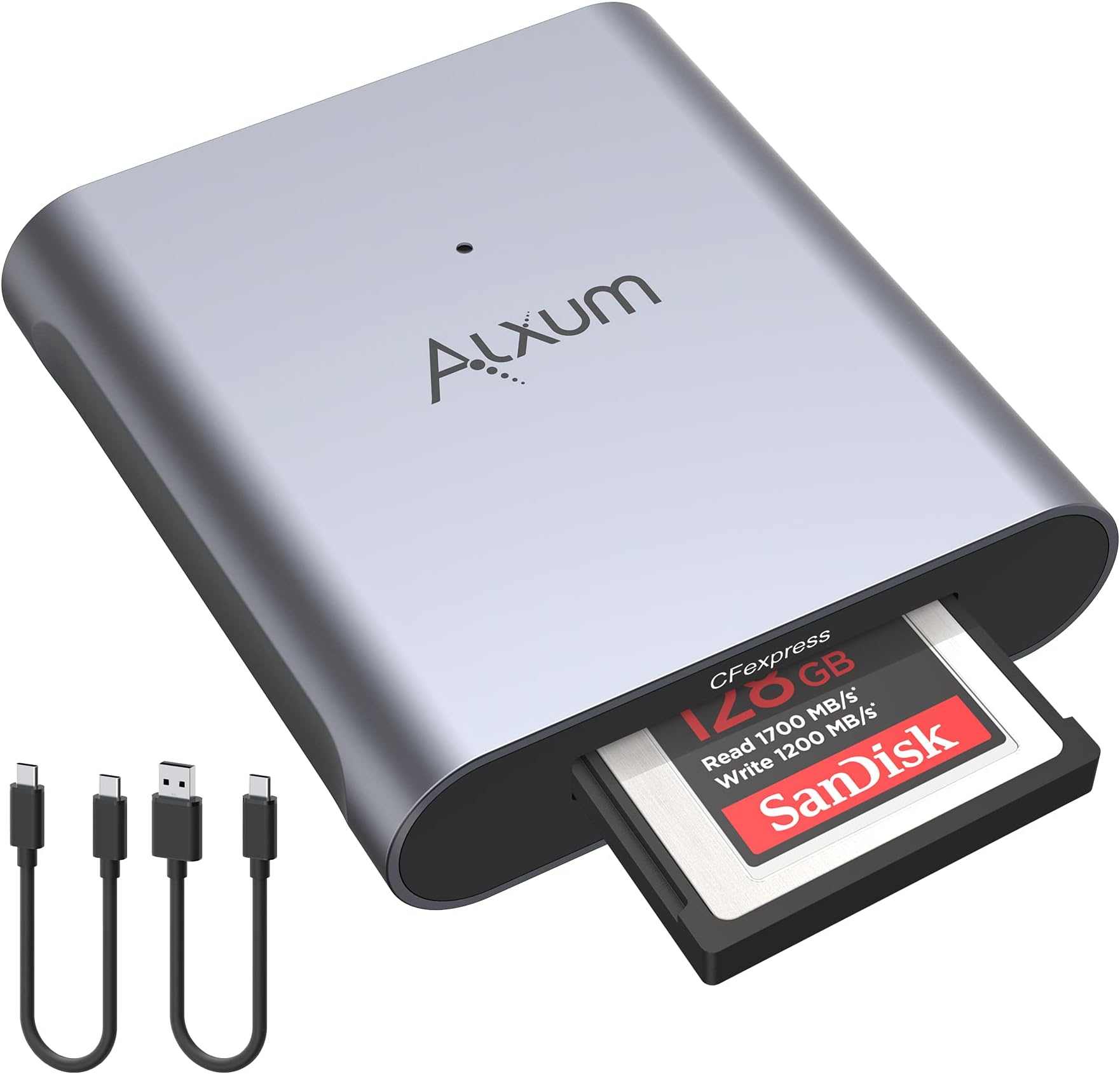 Alxum CFexpress Type B Card Reader, USB C 3.1 Gen 2 to CFexpress Card Adapter up to 10Gbps, with C to C and C to A USB Cables, Support Android/Windows/Mac OS/Linux