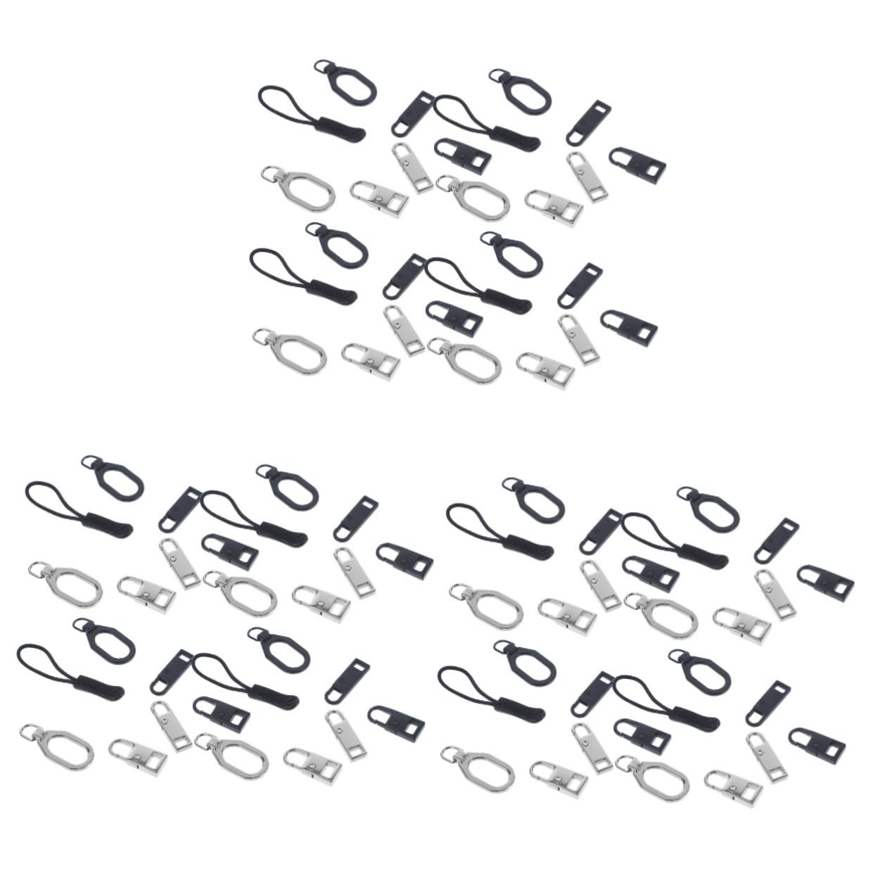 Operitacx 96piezas Kit De Reparación De Tiradores De Reemplazables Para Ropa Mochilas y Equipaje Accesorios y Prácticos