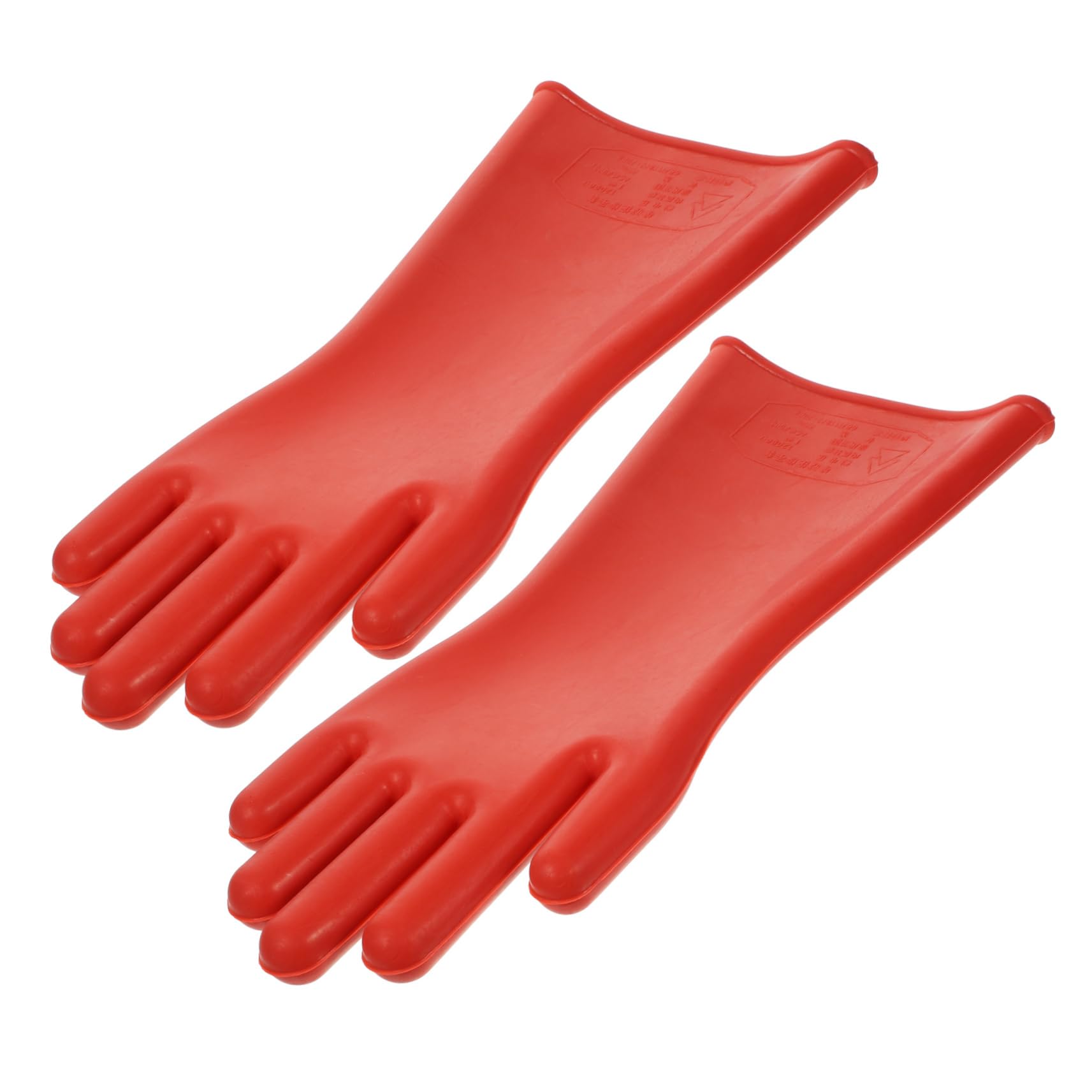 VILLCASE 1 Par Guantes aislados trabajar algodón Guantes de trabajo mecánico aislantes e protector a prueba de electricidad caucho rojo