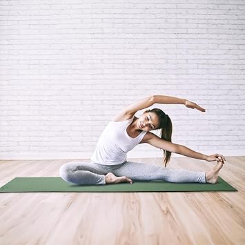 Wakefit Yoga Mat | Anti Slip Single Layered | 72 X 24 inch | 4 mm Thick | Army Green Asana | With Strap - image, photos