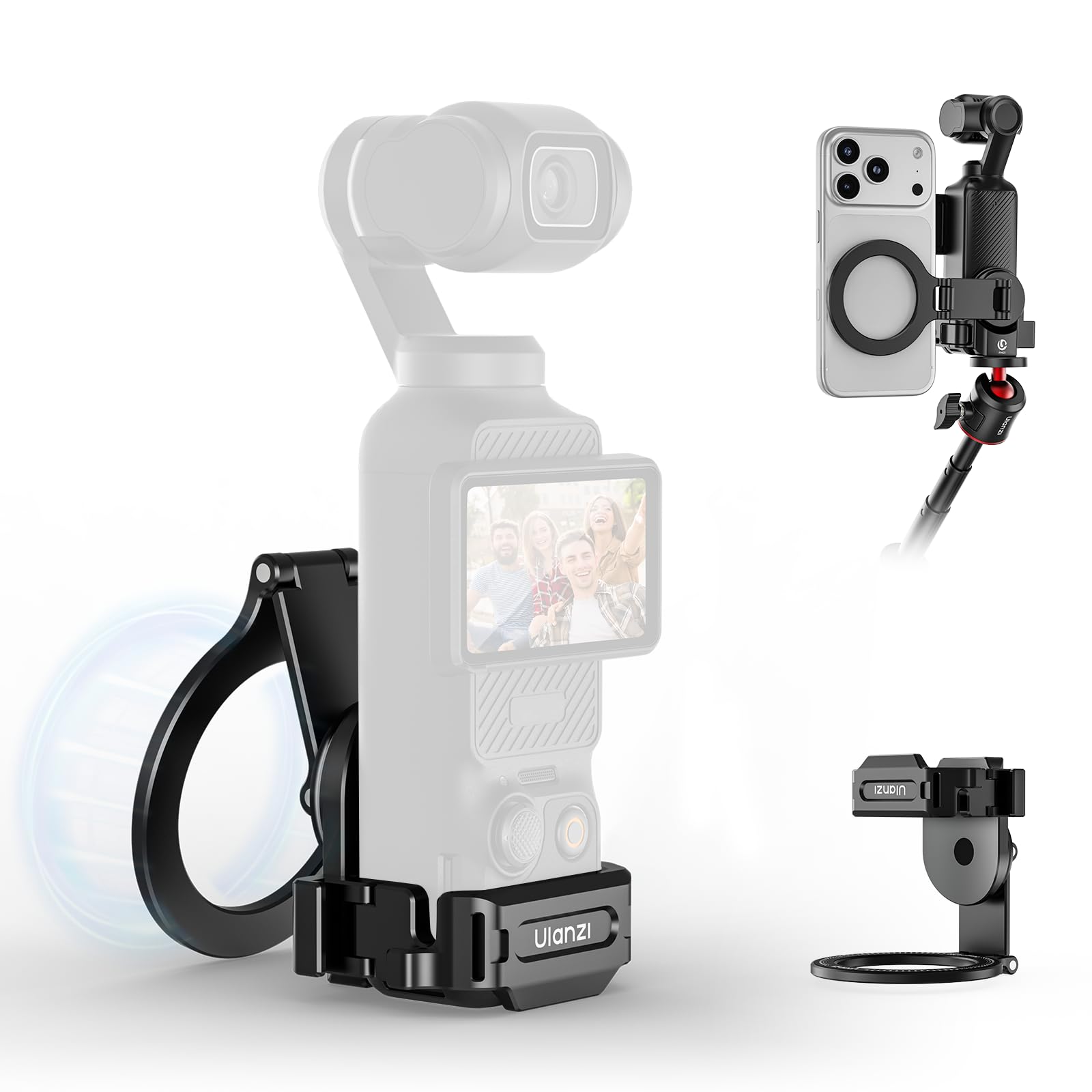 Amazon | Ulanzi pocket3用マグネット拡張スタンド 磁気マウント
