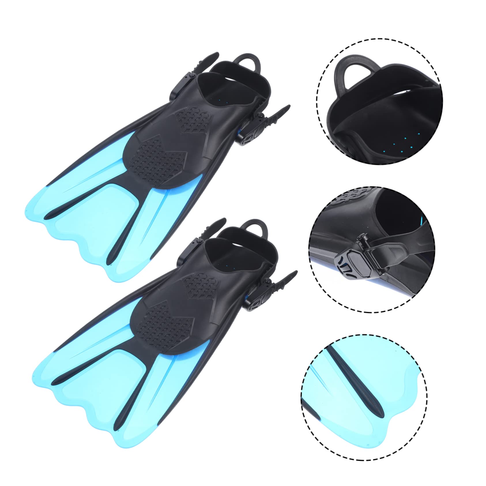 Abaodam 2pezzi Pinne da Snorkeling Tallone Aperto Pinne da Immersione per Allenamento Compatte e Portatili per Viaggiatori e Amanti del Mare