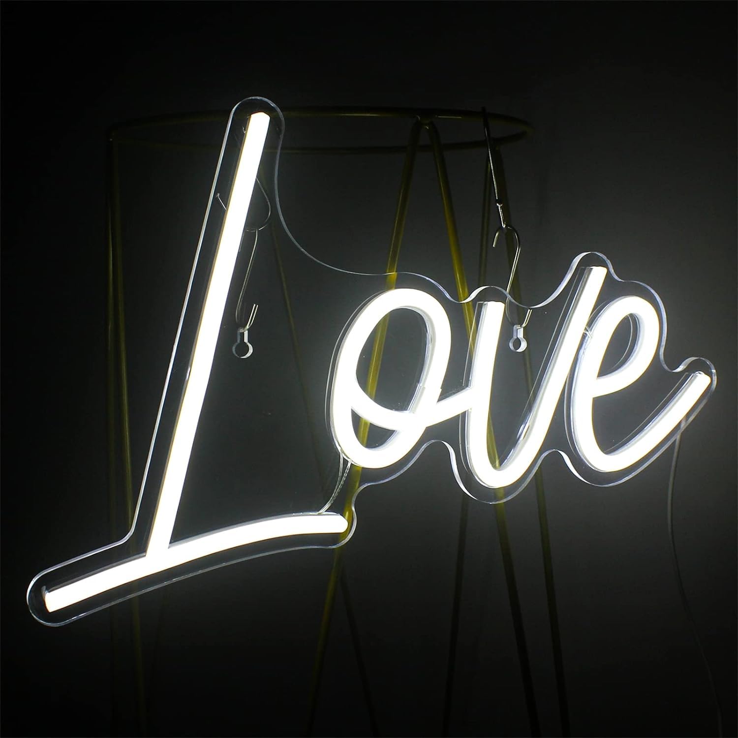 Znak neonowy LED Niestandardowe neony One Love, dekoracje weselne USB Białe neony LED, wiszące na ścianie lampki nocne Szyld świetlny