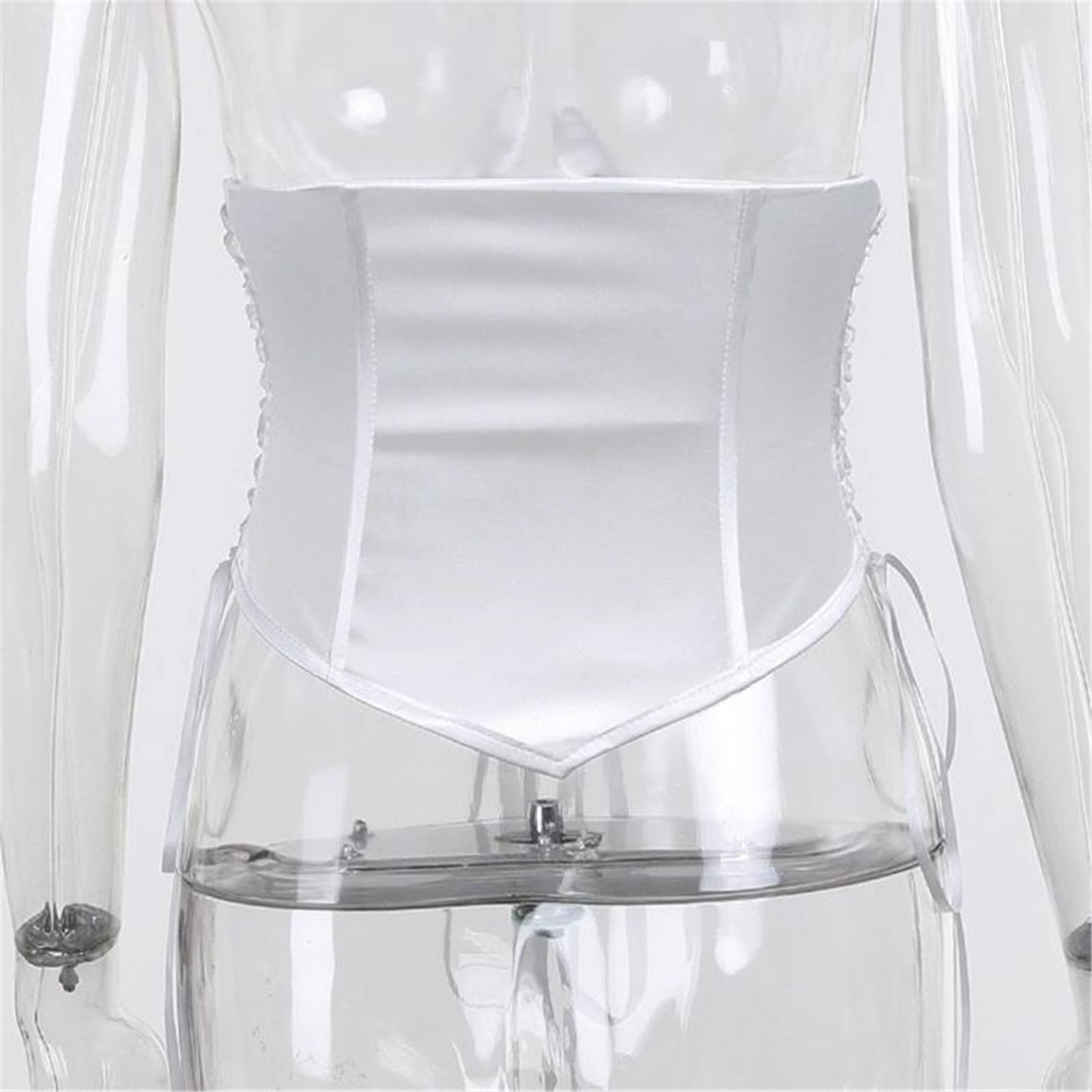 VnimVinter Women Off Shoulder Mesh Mini Dress Long Puff Sleeve Bell Sleeve A-line Swing Mini Dress: Small #2-white Corset