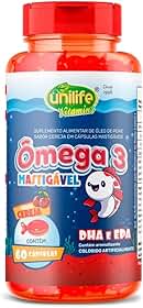 Ômega 3 Kids Mastigável Unilife Sabor Cereja 60 Cápsulas