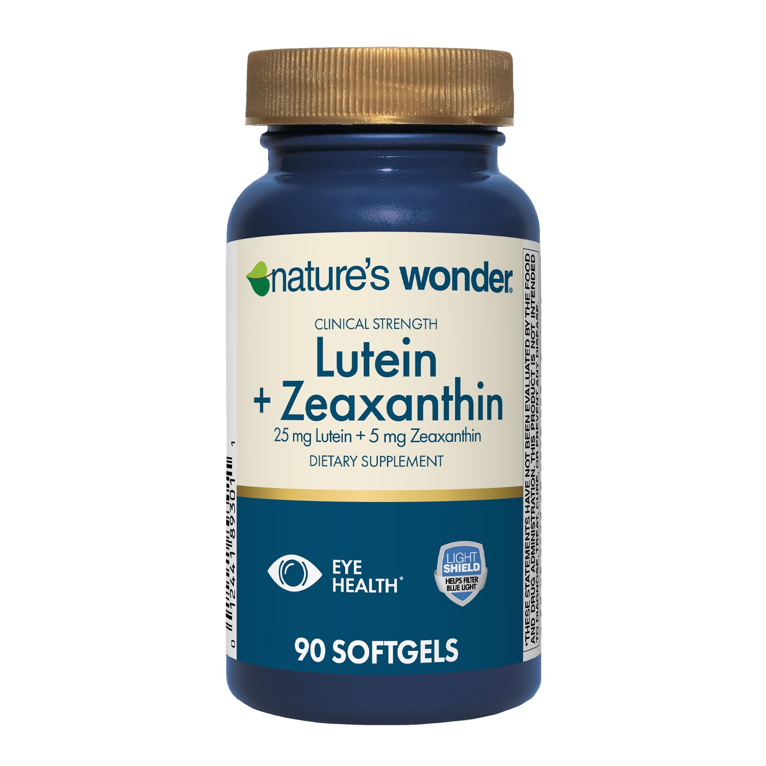 Nature's Wonder Clinical Strength Lutein 25mg & Zeaxanthin 5mg, 90 Softgels