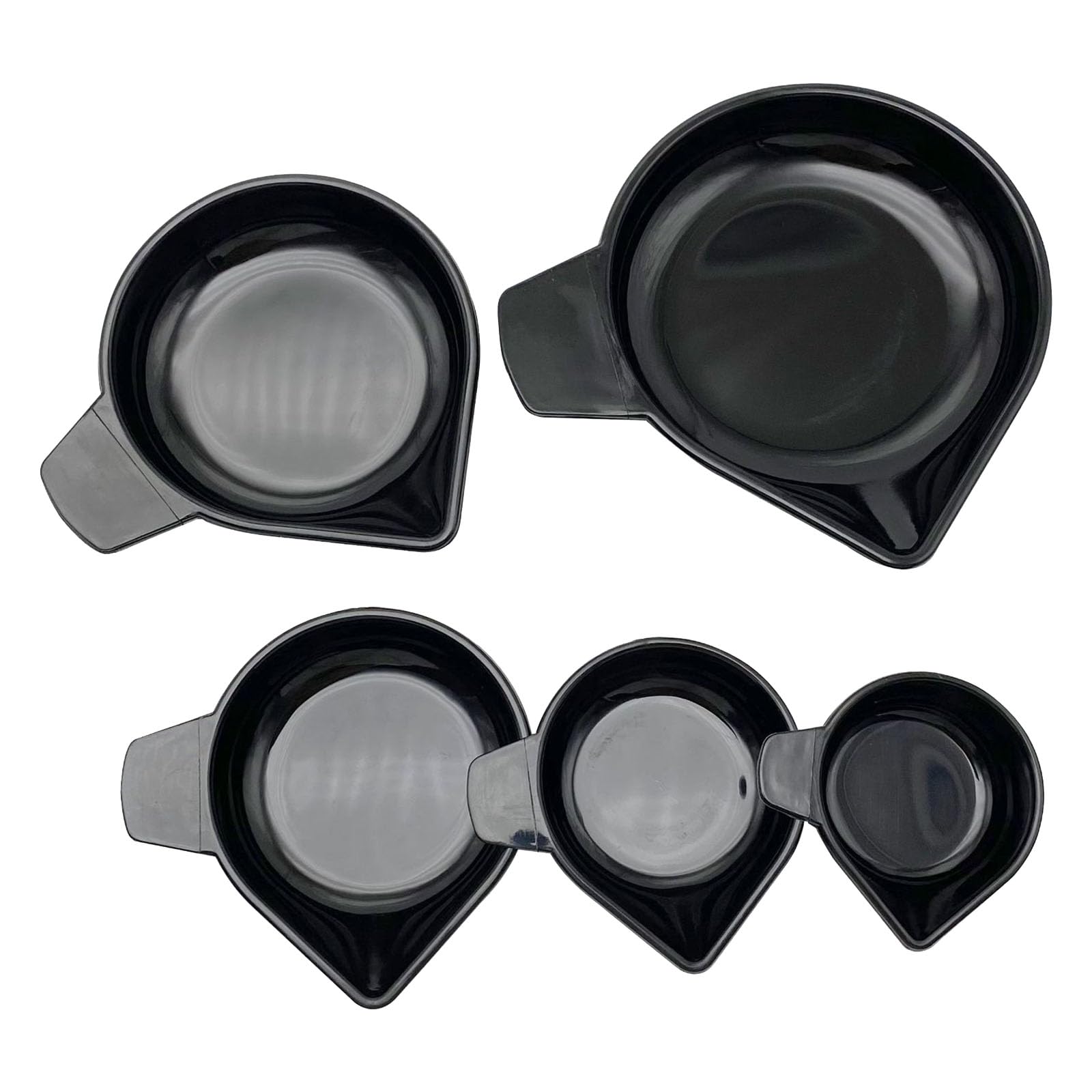 Hogtnd 5-Piece Plastic Weighing Trays For Accurate Measurement Of Liquids, Powders And Gemstones In Various Sizes Laboratory Tasks, Jewellery Weighing Bowls