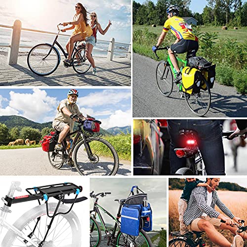 MAIKEHIGH Fahrrad Gepäckträger Mountainbike Hinten Zuladung 50KG, Einstellbar Fahrradgepäckträger MTB Sattelstütze Schnellspanner mit Schutzbleche und Reflektor für Radfahren Ladung Gepäck