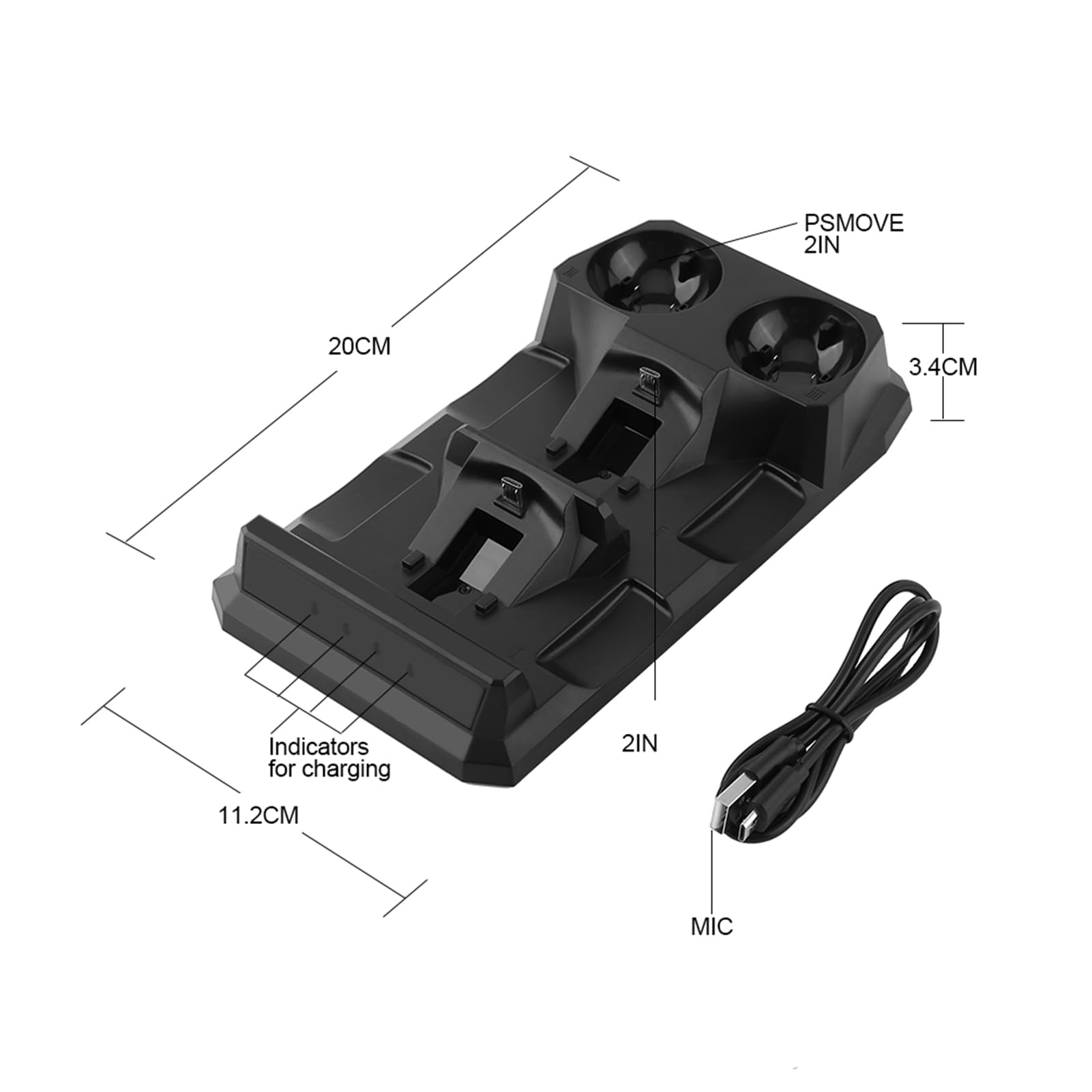 Stacja Dokująca 4 w 1 do Szybkiego ładowania dla Kontrolera PS Move/