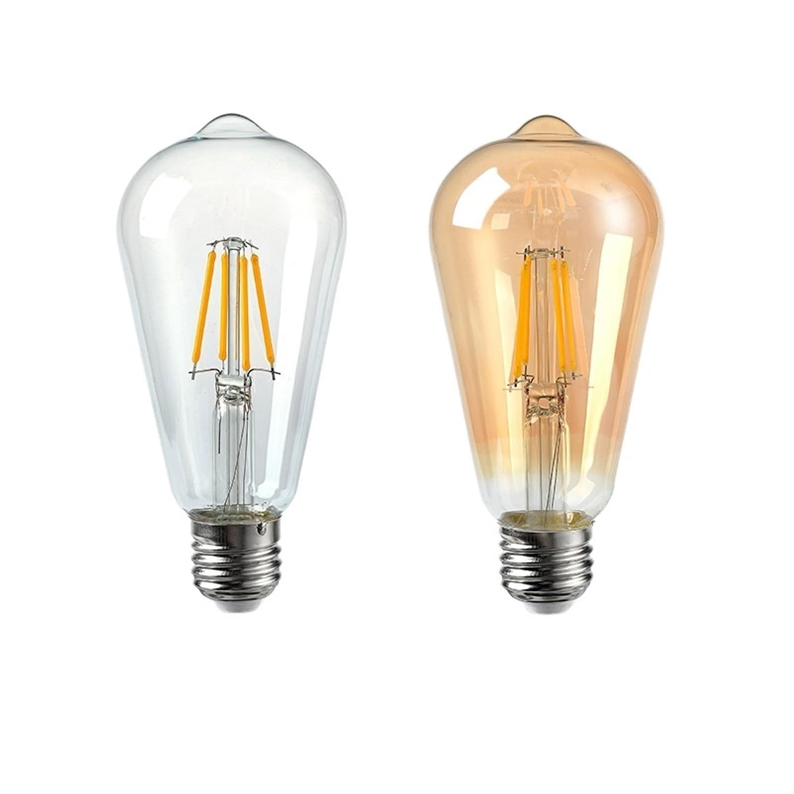 Bombilla LED de maíz, 10 Unidades, LED ST64, 4 W, 6 W, 8 W, Regulable, E27, lámpara Edison Vintage, Aspecto de Cristal Retro, Bombilla de maíz.