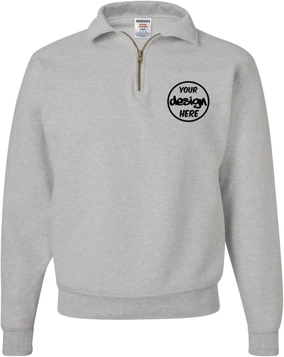 INK STITCH Men Neblend 4528mr Custom Stitching Text Logo Super Sweaats Quarter Zip Sweatshirts