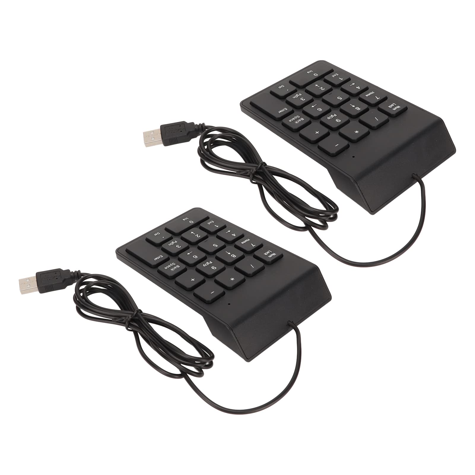 UBERSWEET® Wired Number Pad, Number Keypad USB Connection 18 Keys for Office (2 Pieces)-image-0