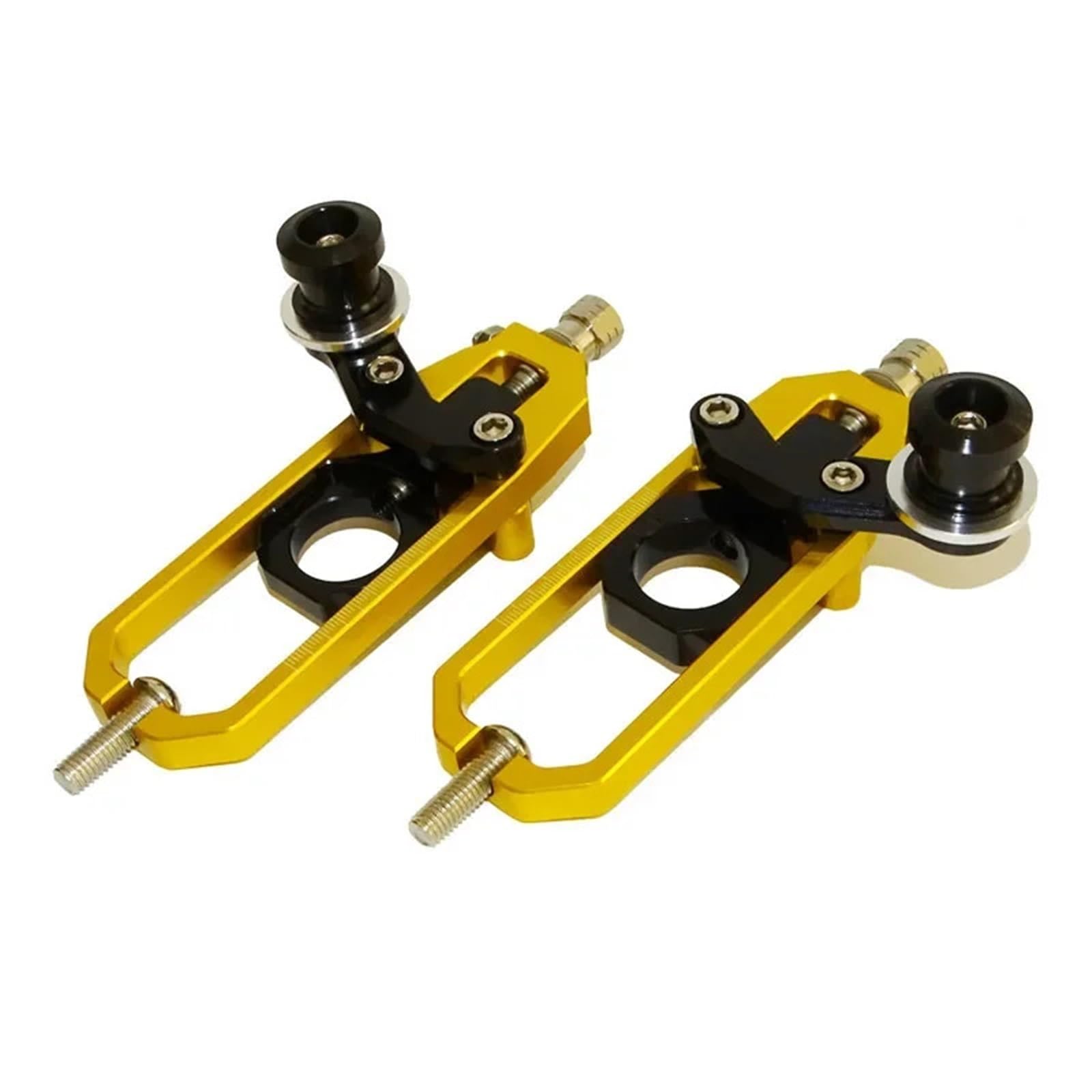 Regulator Napinacza łańcucha Pasuje do Kawasaki pasuje do Ninja ZX-10R ZX10R 2011-2015 regulatory łańcucha osi koła napinacz szpule wahacza(Gold)