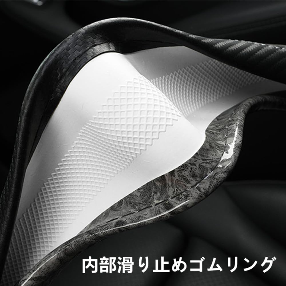 TATACLEA 車の ハンドルカバー 木目調  オールシーズン万能 吸汗性 滑り止め(ブラウン)