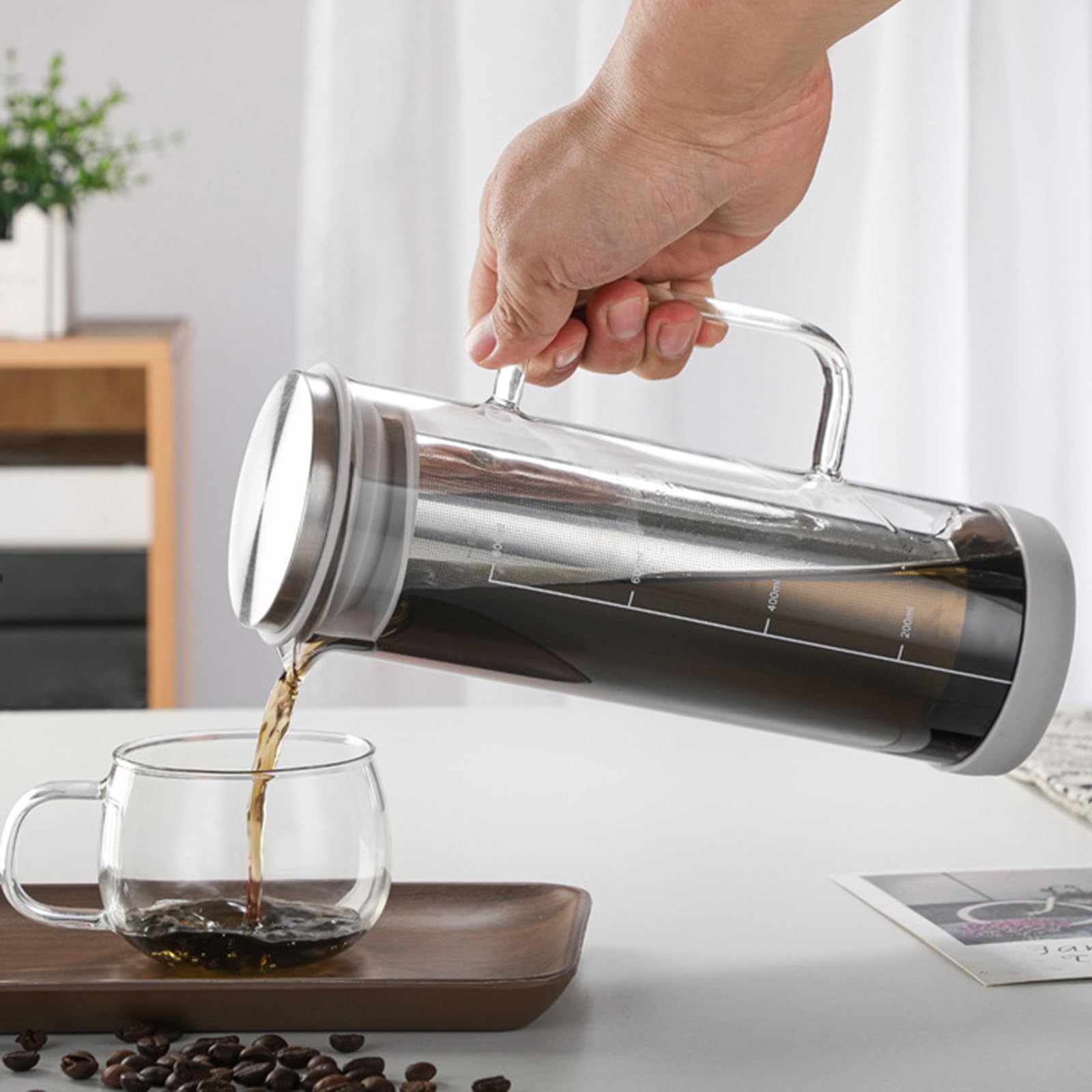 Infuseur à café froid en verre et acier