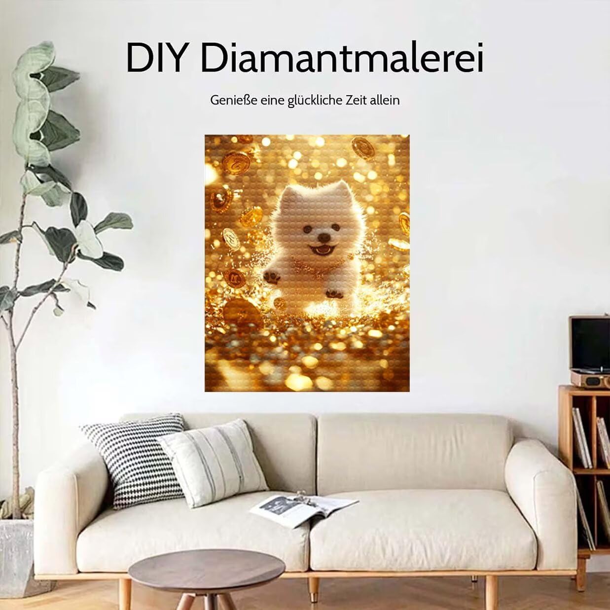 Zestaw do malowania diamentami dla psów, 5D żółty diamentowy obraz dla dorosłych, zestawy do samodzielnego wykonania diamentów, mozaika diamentowa, haft krzyżykowy rękodzieło, kreatywne hobby dla