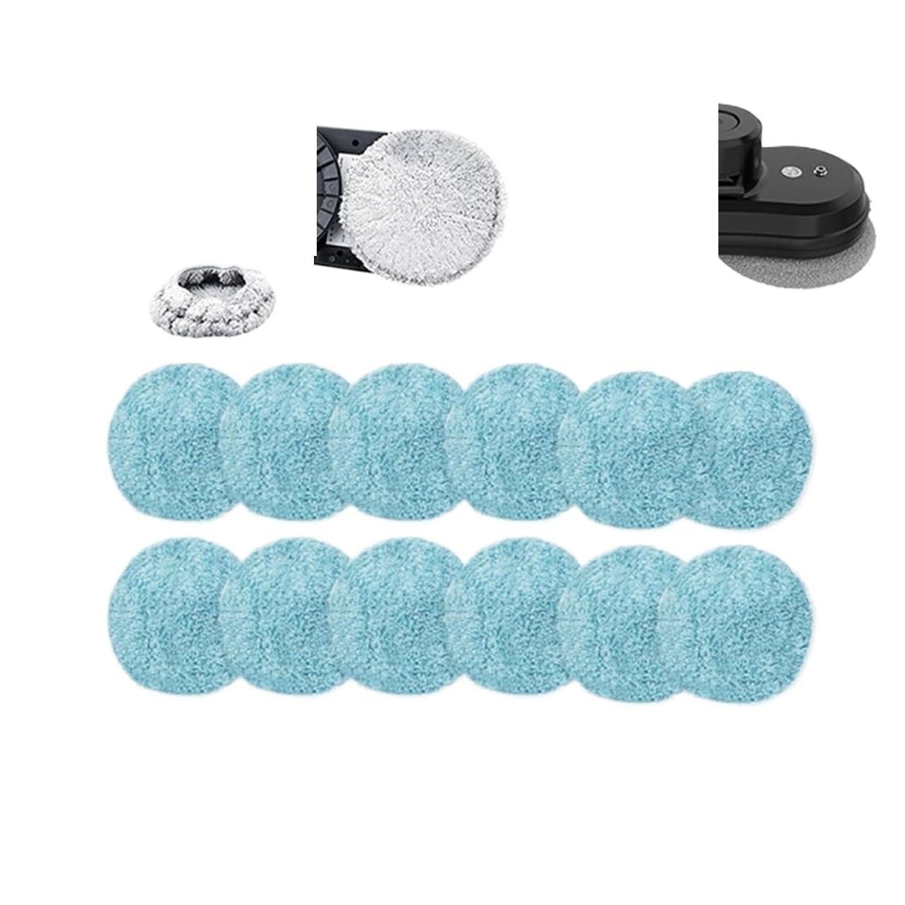 Panno for Scopa Robot for Pulizia Finestre 12 Pezzi, Compatibile Con Purerobo, Panno Pulito, Compatibile Con Hobot, 388(Light Blue Mop 24pcs)