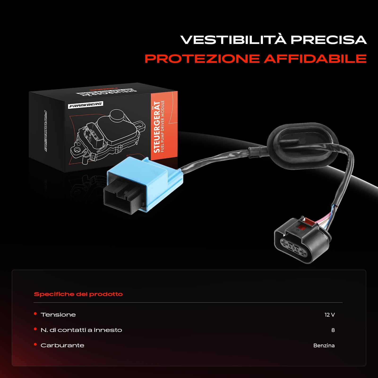 Frankberg Centralina pompa carburante Benzina Compatibile con TT 8J3 2.0L TT R.o.a.d.s.t.e.r 8J9 2.0L TT R.o.a.d.s.t.e.r 8J9 1.8L TT 8J3 1.8L Golf VI 5K1 2.0L Replace# 3C0906093C