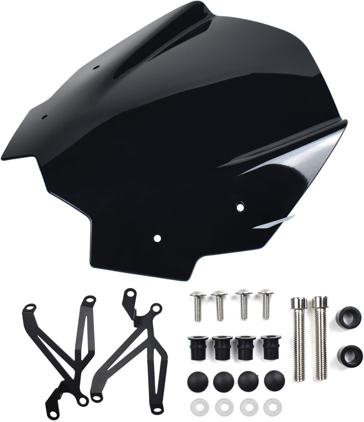 Motorcycle Accessories Wind Deflector fit for B-M-W G310R G 310 R G 310R 2017-2024 Windshield Windscreen with Mounting Bracket Deflector G310 R PC Plastic (Black Smoke)