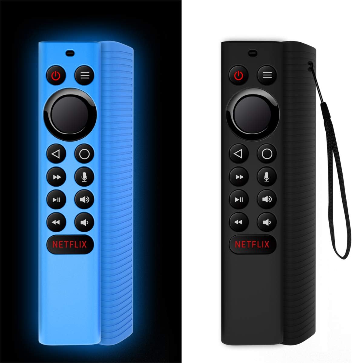 2PCS Silicone Protective Cover for NVIDIA Shield TV Pro/4K HDR Remote Controller Series, Light Weight Kids-Friendly Silicone Skin Anti-Slip/Shockproof with Hand Strap