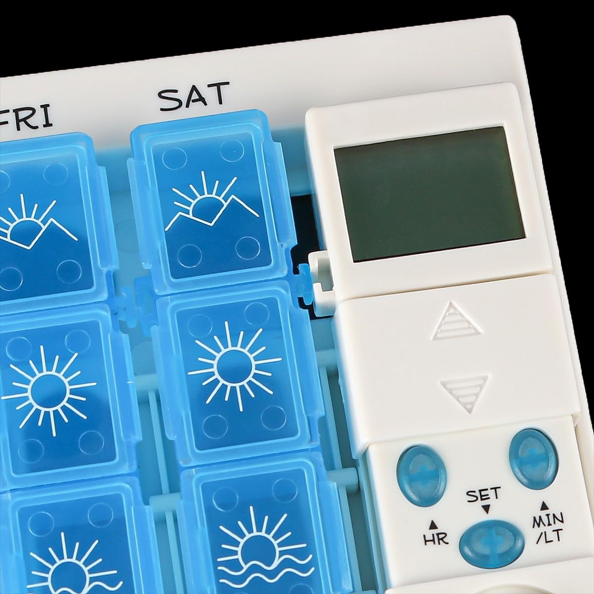 Pilulier distributeur de pilules Pilulier rappel 7 jours 28 grilles Pilulier électronique minuterie pour patients âgés voyageurs