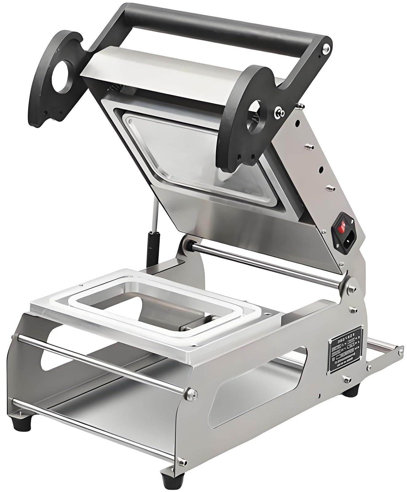 Máquina de sellado térmico manual para embalaje de alimentos, sellador a presión manual con película de 180 mm de ancho, ideal para cajas de comida para llevar y uso en supermercados