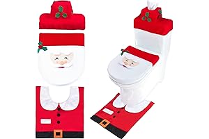 ZeeDix Christmas Toilet Seat Cover Set: Festive Spirit for Your Bathroom