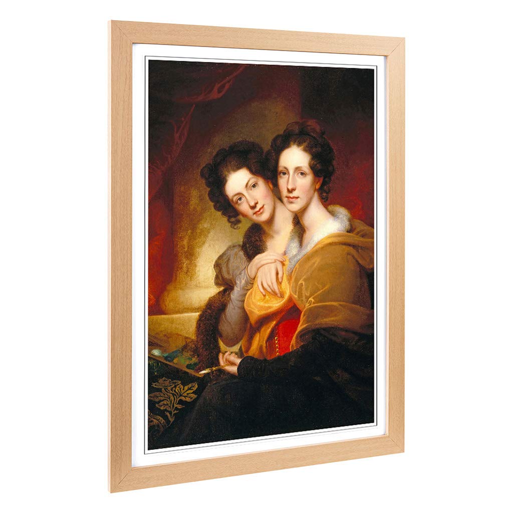 Big Box Art Framed Print of Rembrandt The Sisters Design | Wall Art Picture | Home Decor for Kitchen, Living, Dining Room, Lounge, Bedroom, Hallway, Office, Oak, A2 / 24.5x18 Inch / 62x45cm