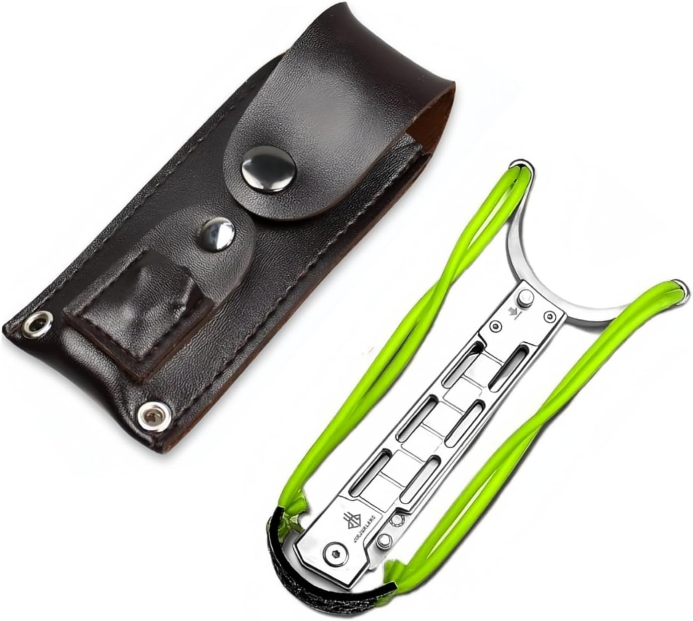 Stainless Steel Folding Multifunctional Cutting Tool with Glass Crusher and Pocket Clip for Camping and Hiking & Portable Sheath