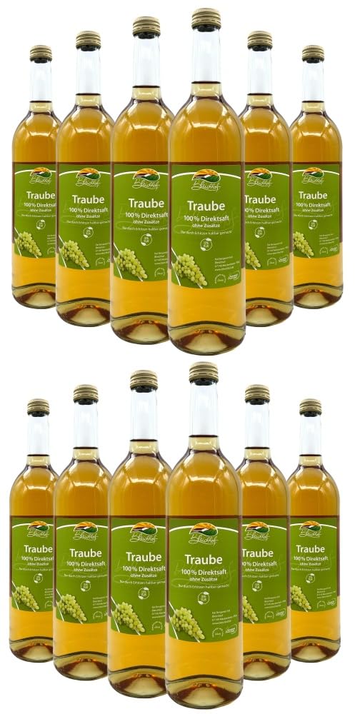 BLEICHHOF® Traubensaft (weiß) - Direktsaft, vegan (12x0,72l)