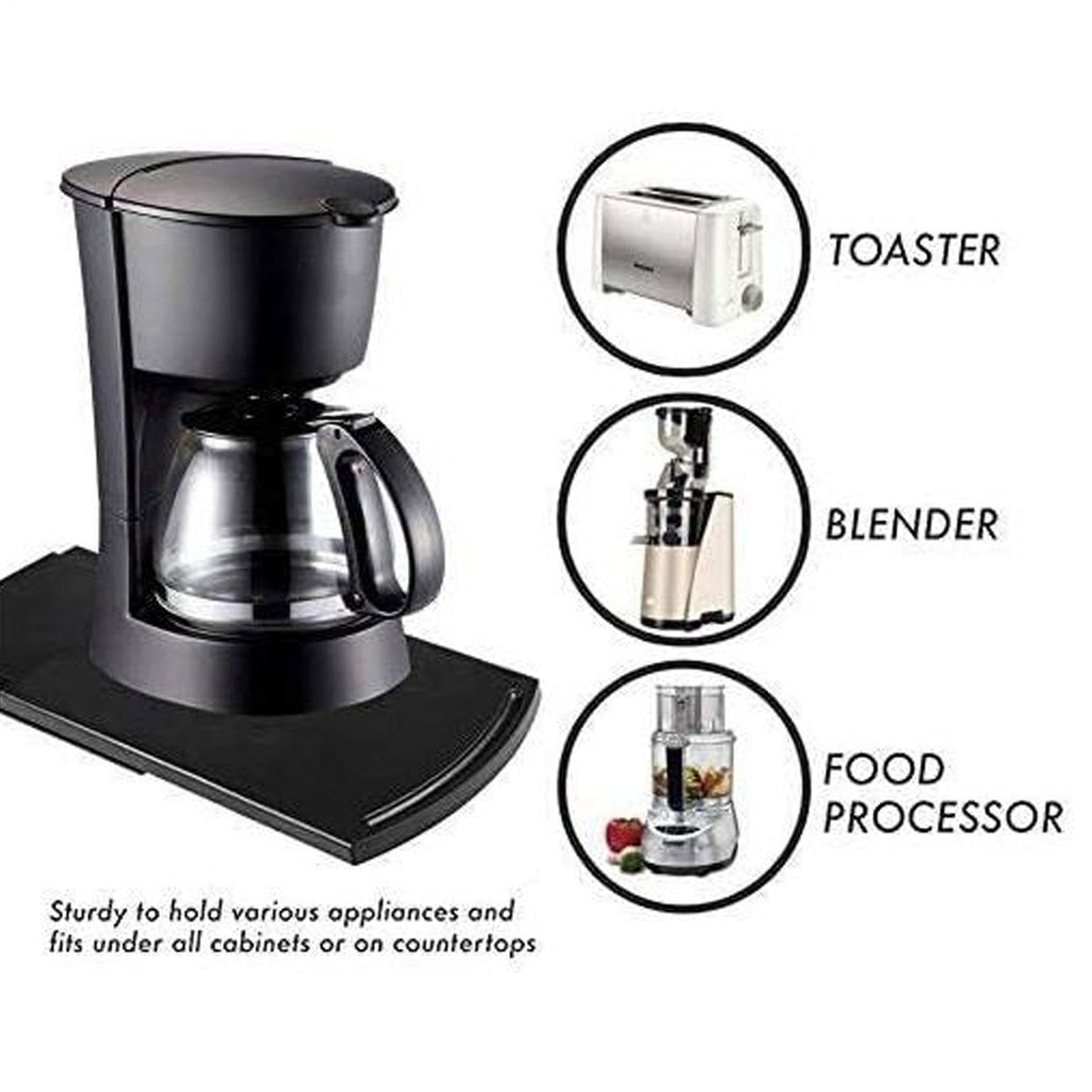 Apparecchio Caddy Sliding VAY - Cucina Caddy Handy Slider vassoio con ruote a rotolamento liscio, sotto la soluzione di stoccaggio del piano di lavoro del mobile per un facile accesso a piccoli