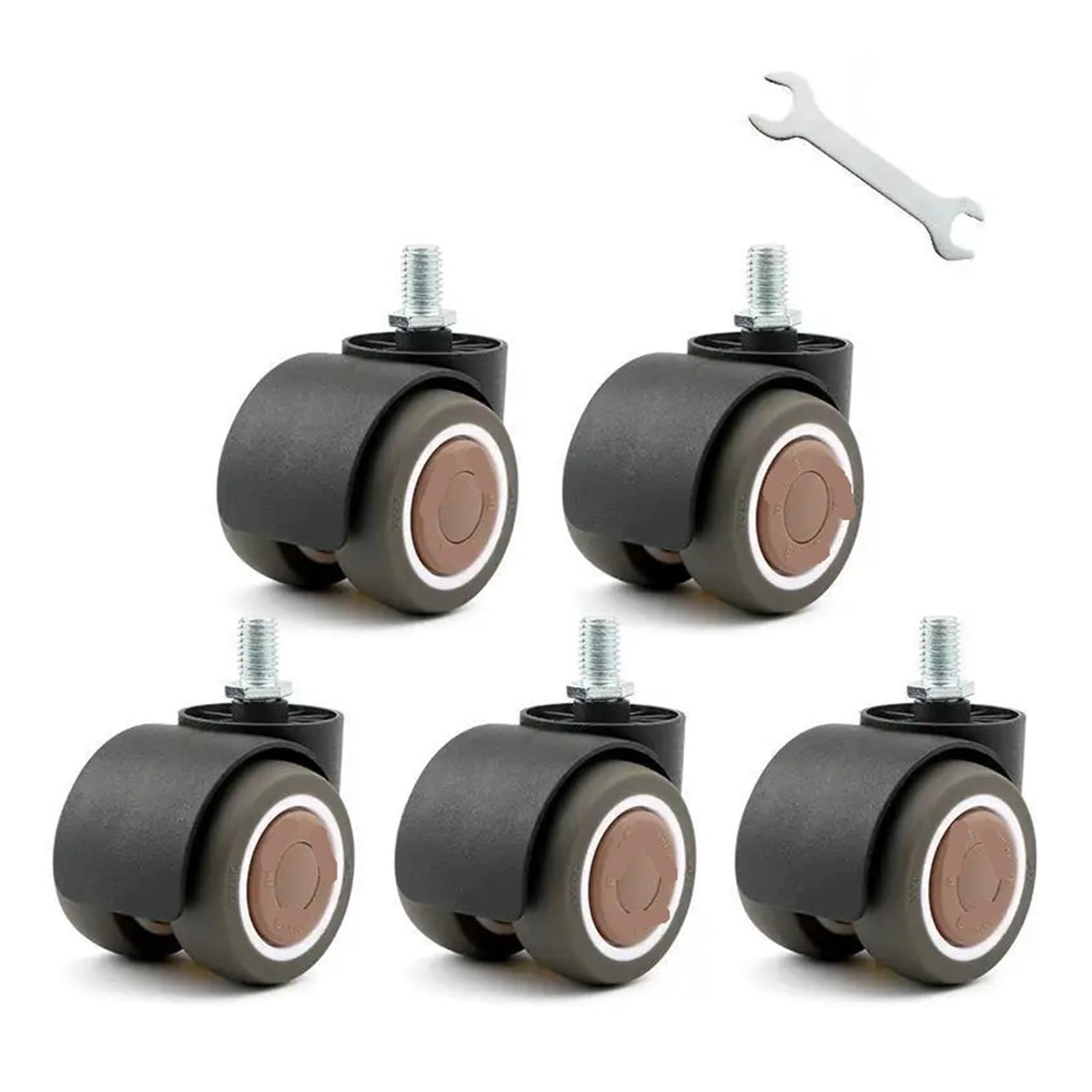 MXXDMOPD 5 Pieces/lot 2-inch Pole/Screw Swivel Office Chair Computer Silent casters(M10x15)
