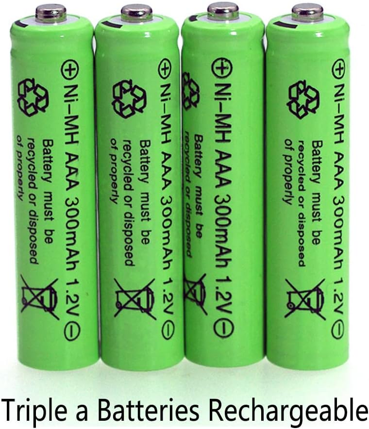12 Pack 1.2v AAA 300mAh Ni-MH Rechargable Batteries for Solar Lights