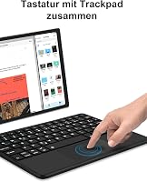 JADEMALL Bluetooth Billentyűzet Touchpad-dal QWERTZ 10 Colos Tablethez Fekete 7