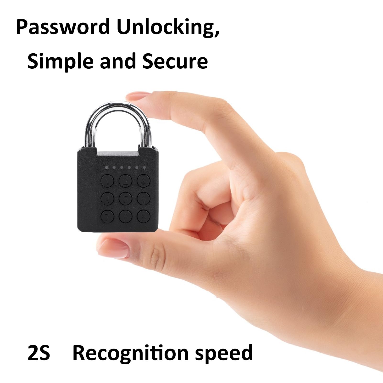Serrure Intelligente D'entrée sans clé, Cadenas BT IP67, Contrôle par Application, Corps en Alliage de Zinc, Verrouillage par Mot de Passe pour Casier Gymnastique, Rangement