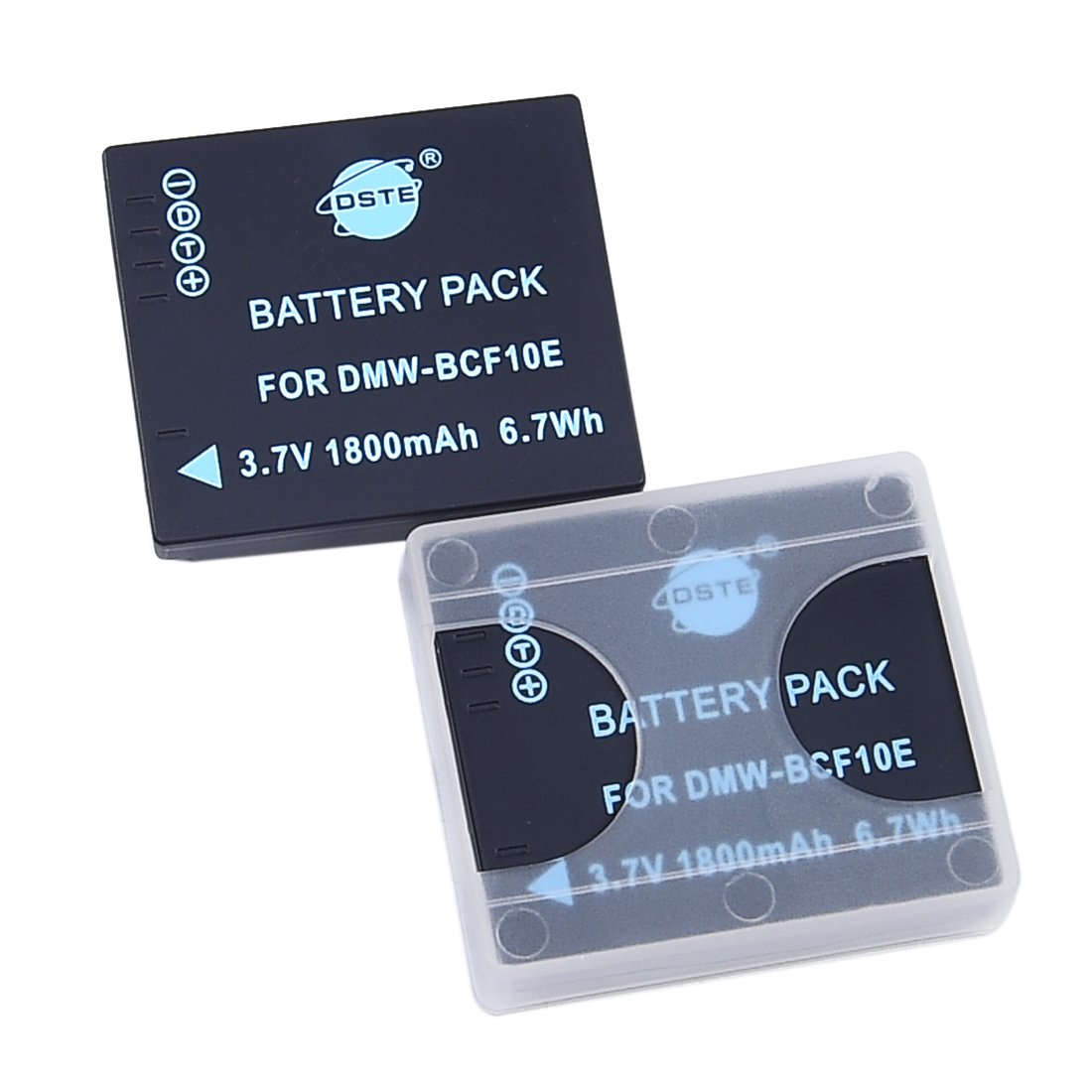 DSTE Electron 2PCS DMW-BCF10E DMW-BCF10PP Li-ion Battery Compatible with Panasonic Lumix DMC-FC25 DMC-FH1 DMC-FT1 DMC-FT3 DMC-FT4 DMC-FX40 DMC-FX48 DMC-FX68 DMC-FX500