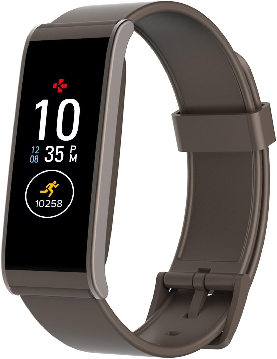 MyKronoz ZeFit4 Fitness Activity Tracker with Color Touchscreen & Smart Notifications - Brown/Brown