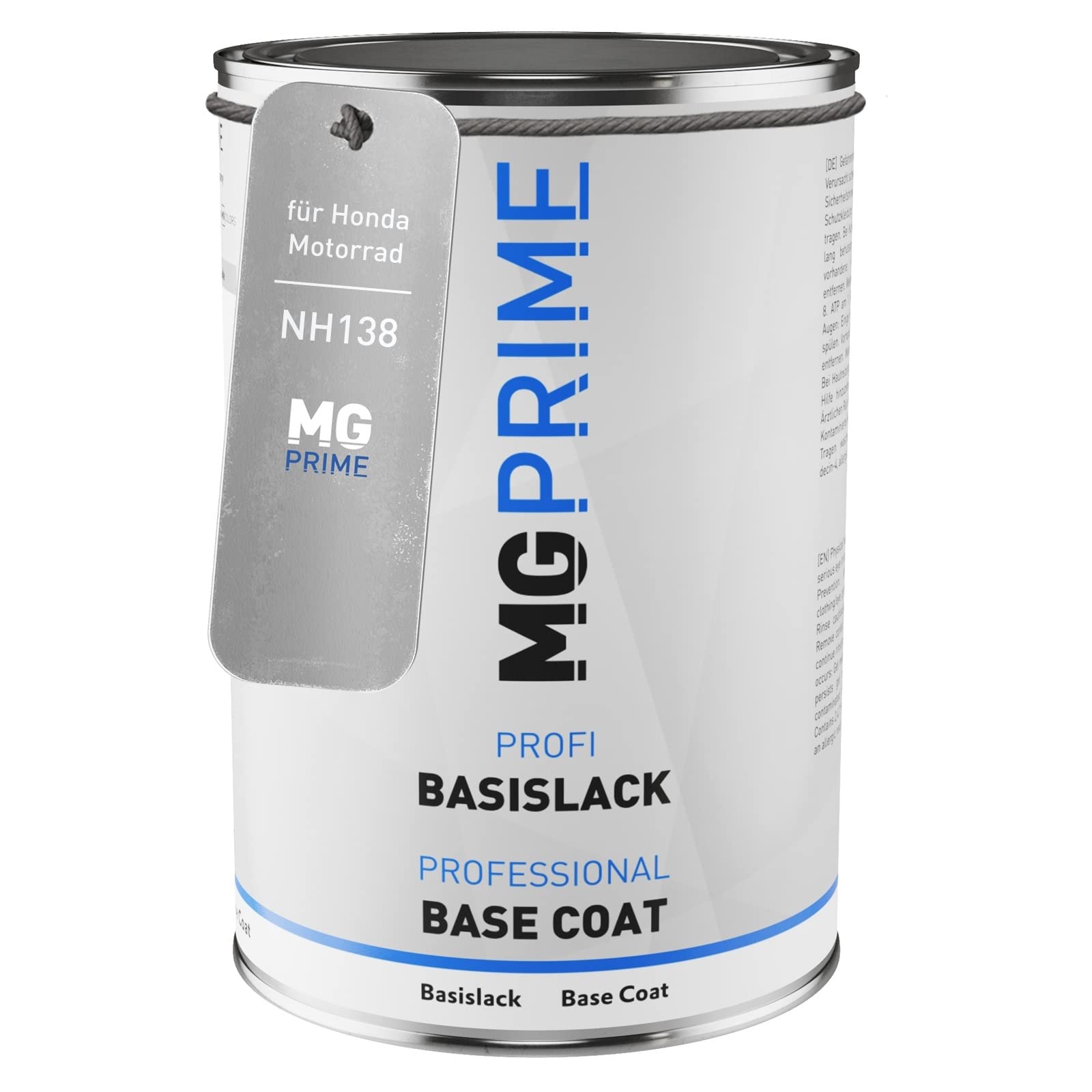 MG PRIME Vernice per moto Barattolo pronto all’uso per Honda Motorrad NH138 Shasta White Vernice di base 1,0 litri 1000ml