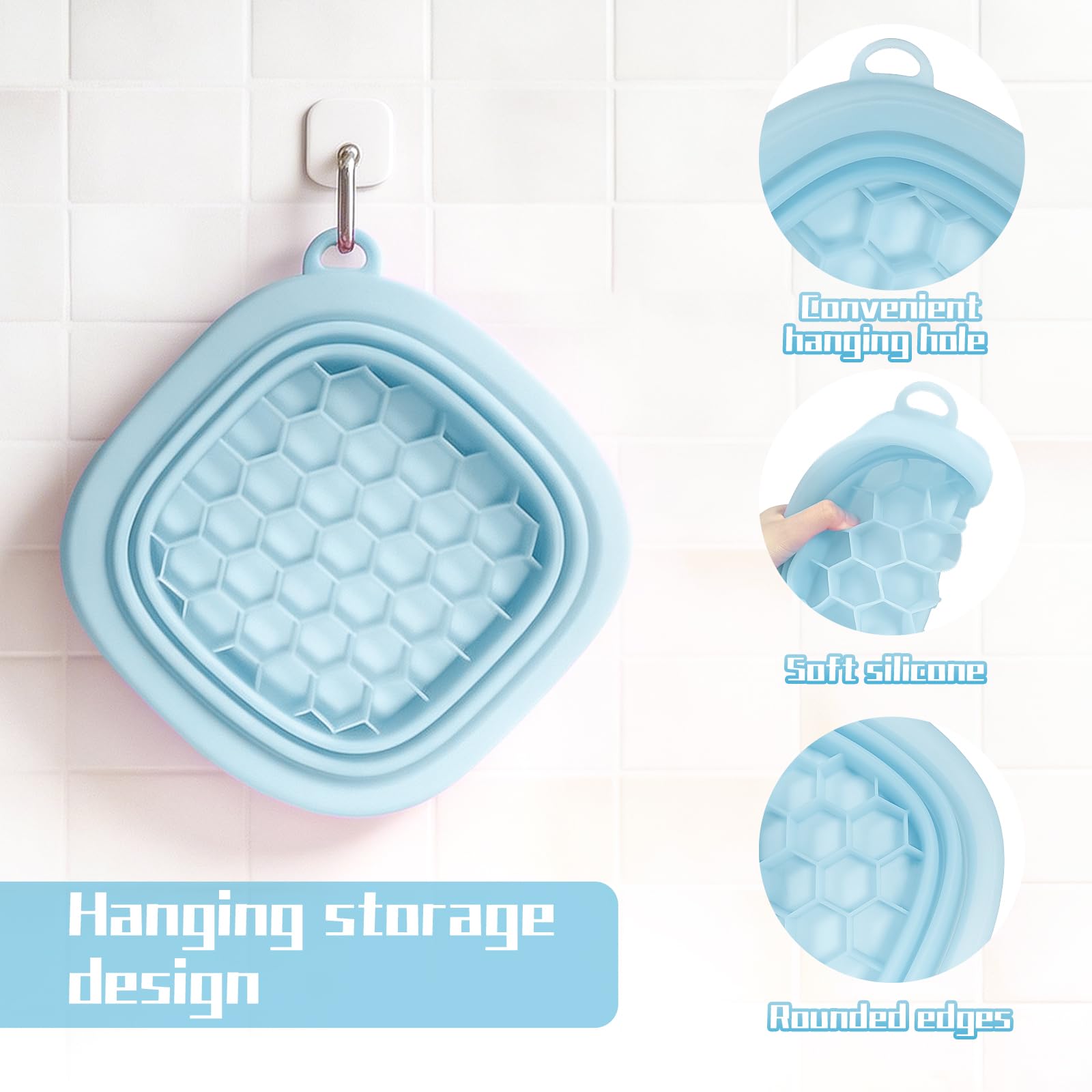 Bol de Bain à Glace en Silicone,Ice Bath Bowl,Convient aux Voyages et à une Utilisation à Domicile, Réduit les Gonflements et Apaise la Peau, Sans BPA et Inodore (Bleu)